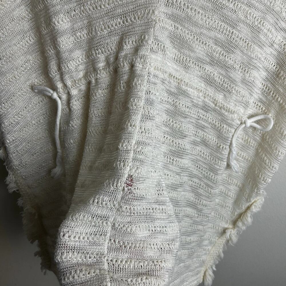 L Space Washed Ashore Knit Fringed Swimsuit Cover Up Poncho One Size - Picture 8 of 10